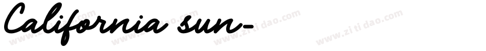 California sun字体转换